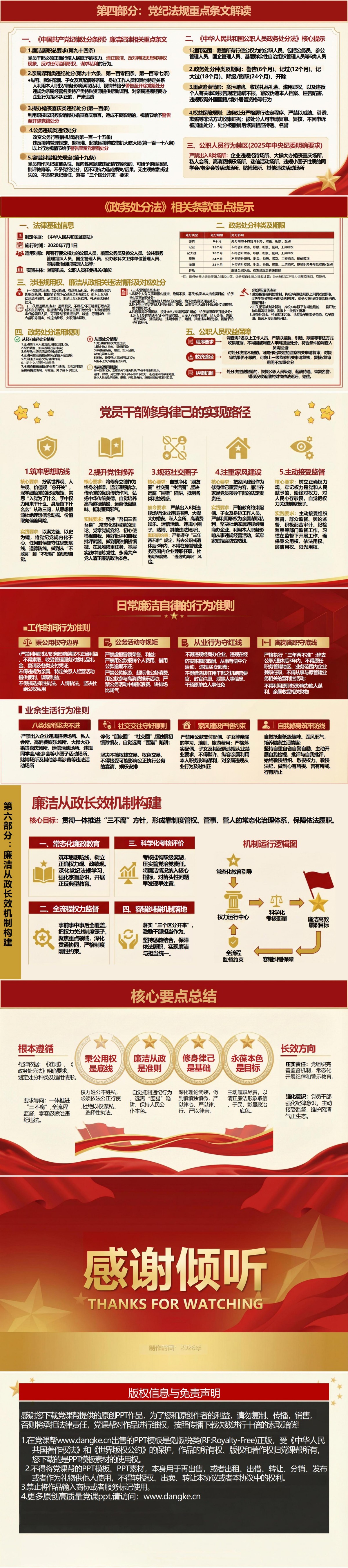 廉洁从政微党课PPT：秉公用权廉洁从政 修身律己永葆本色｜课件+讲稿内容预览2
