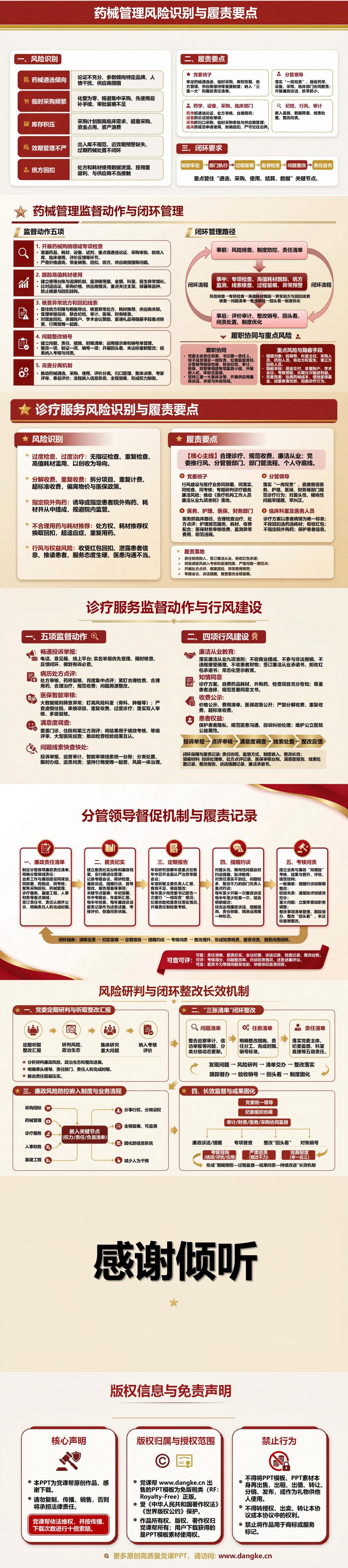 医院履行党风廉政建设主体责任PPT：采购招标和诊疗管理中的履责重点｜课件+讲稿内容预览2