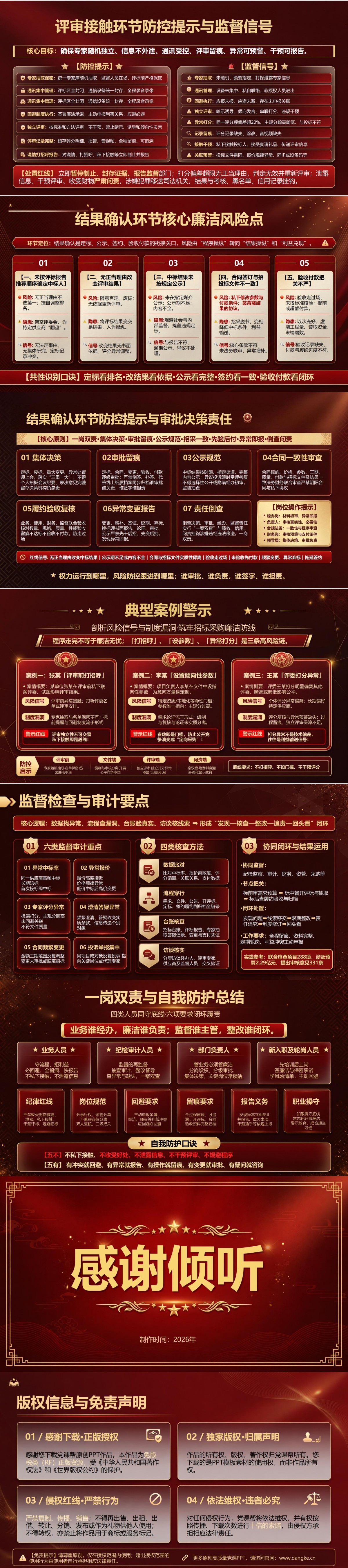 招标采购廉洁教育PPT：从招标文件到评标结果的廉洁风险｜课件+讲稿内容预览2
