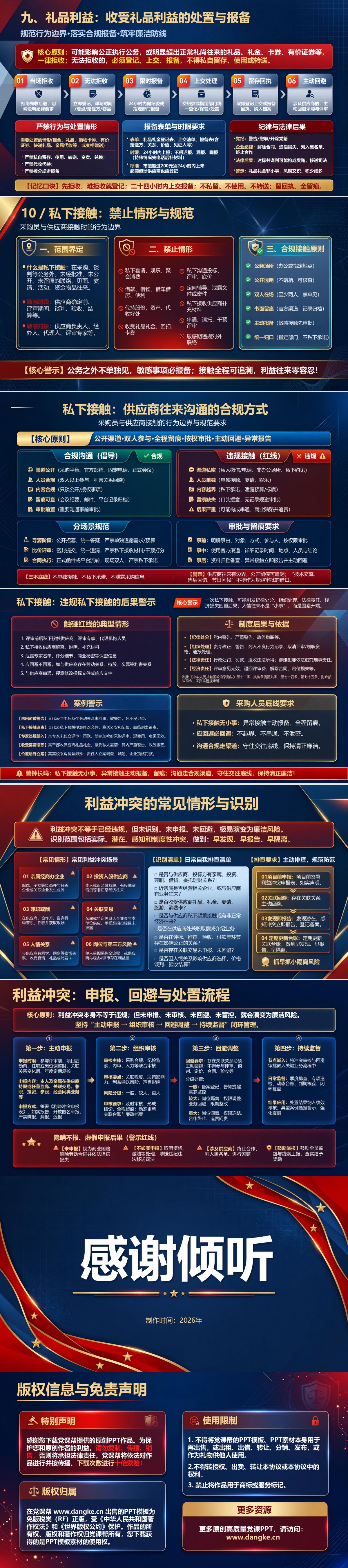 采购人员廉洁自律教育PPT：采购员与供应商接触时的行为边界｜课件+讲稿内容预览2