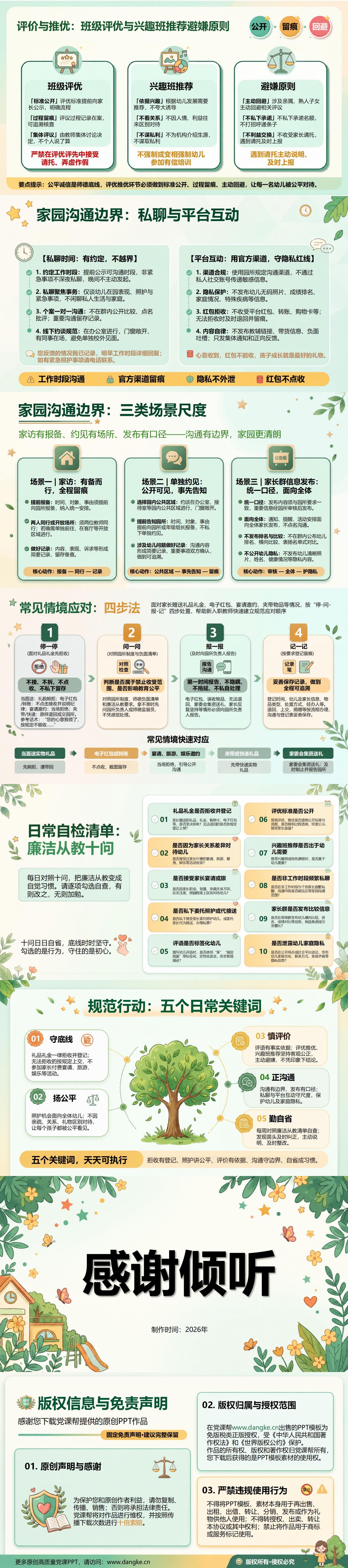 幼师师德师风廉洁从教PPT：幼儿园家园交往中的廉洁界限｜课件+讲稿内容预览2