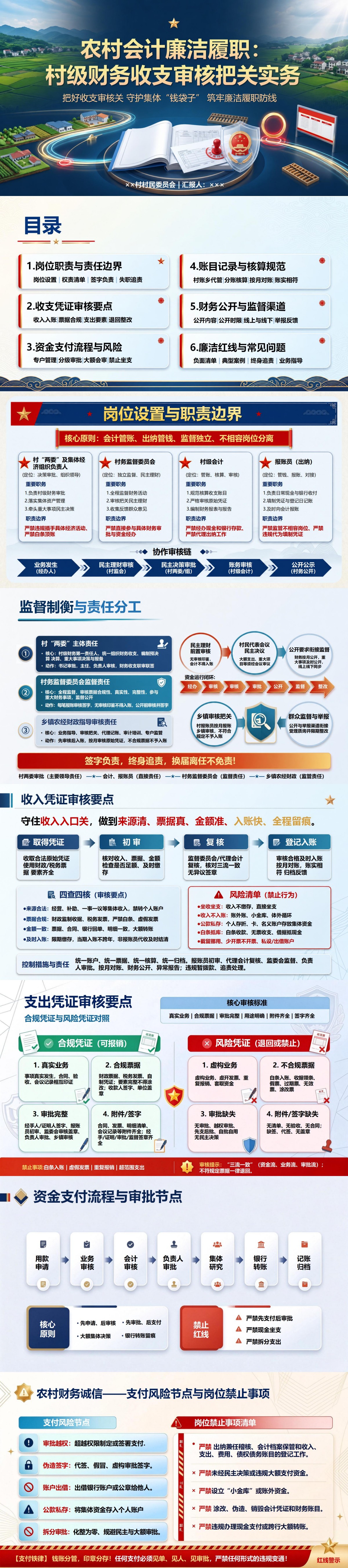 农村会计廉洁履职PPT：村级财务收支中的审核把关｜课件+讲稿封面图1
