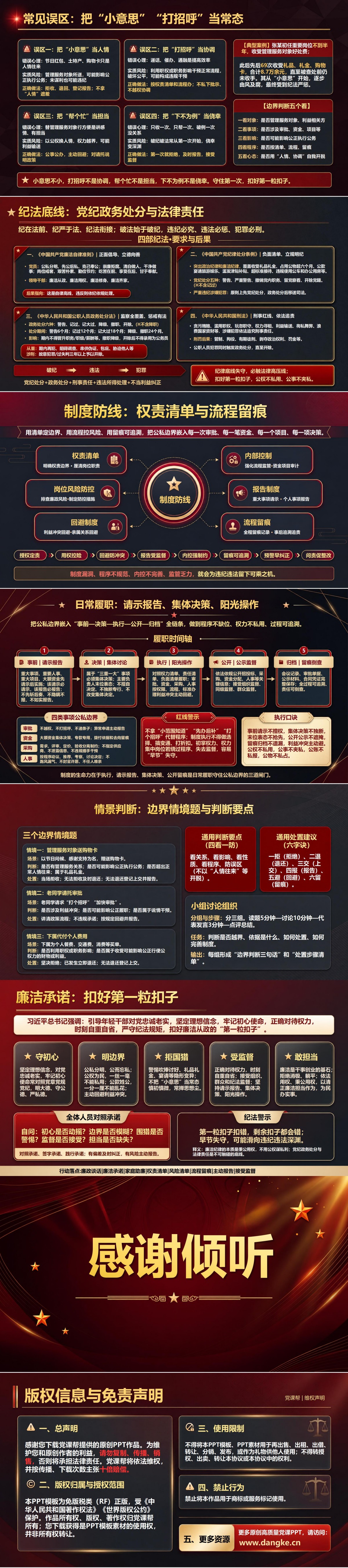 年轻干部廉洁从政教育PPT：初掌权力时必须守住的公私边界｜课件+讲稿内容预览2