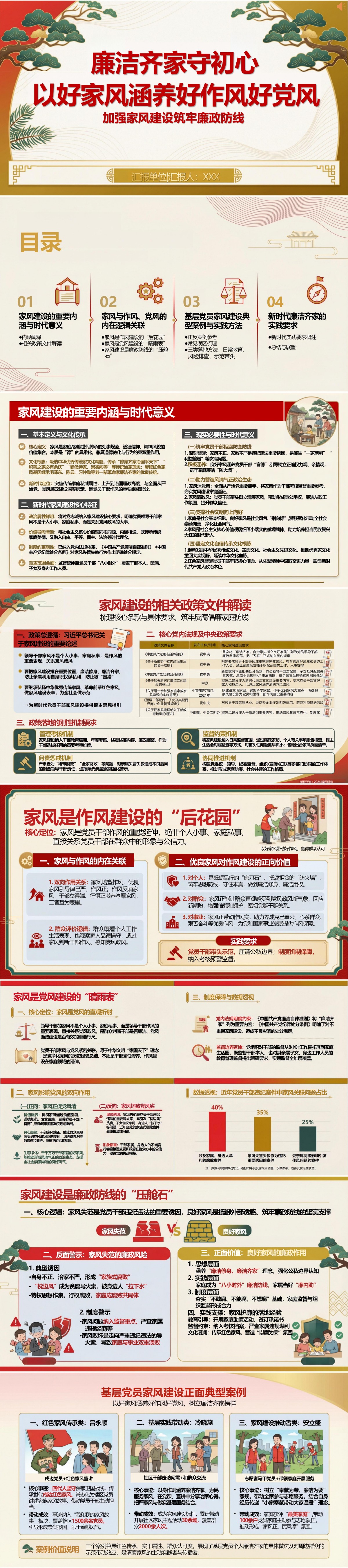 基层党员廉洁齐家PPT：以好家风涵养好作风好党风｜课件+讲稿封面图1