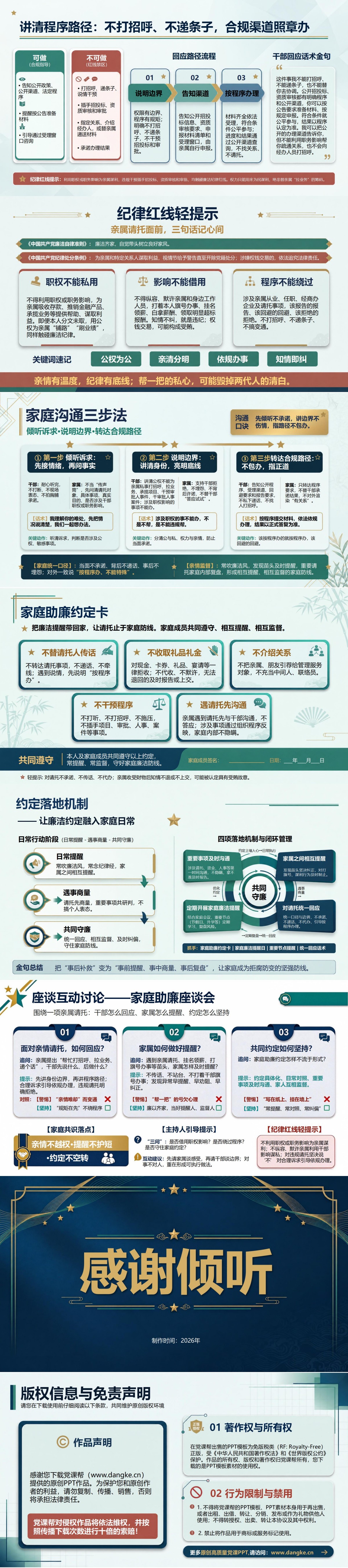 家庭助廉座谈会PPT：围绕亲属请托开展家庭助廉交流｜课件+讲稿内容预览2
