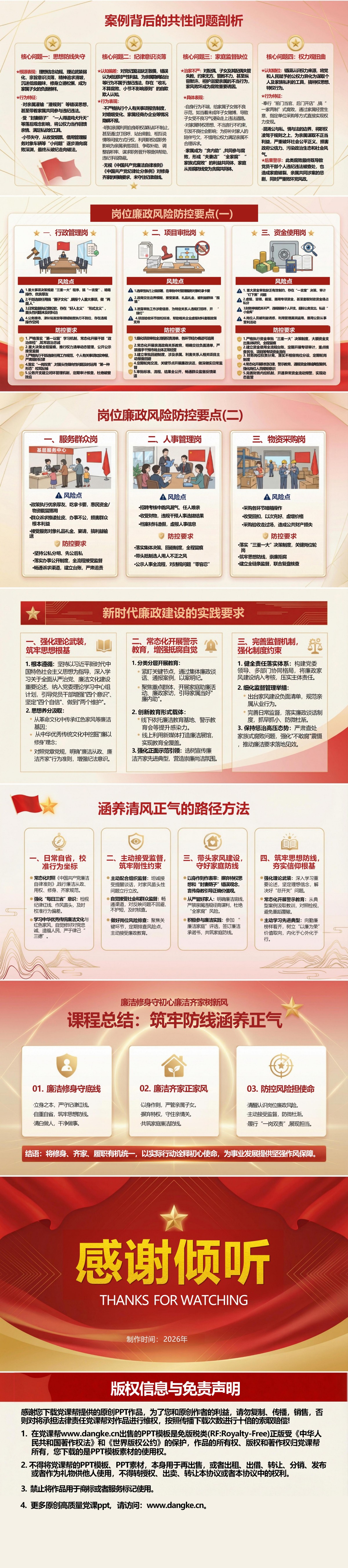 廉洁齐家良好家风党课PPT：廉洁齐家树新风 清正履职作表率｜课件+讲稿内容预览2