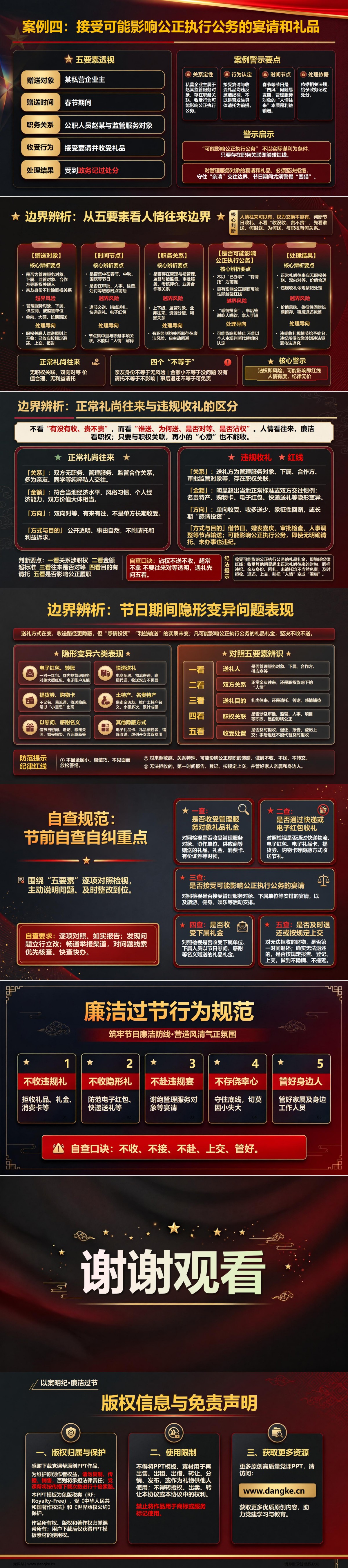 以案明纪廉洁过节PPT：从节日收礼案例辨清人情往来边界｜课件+讲稿内容预览2