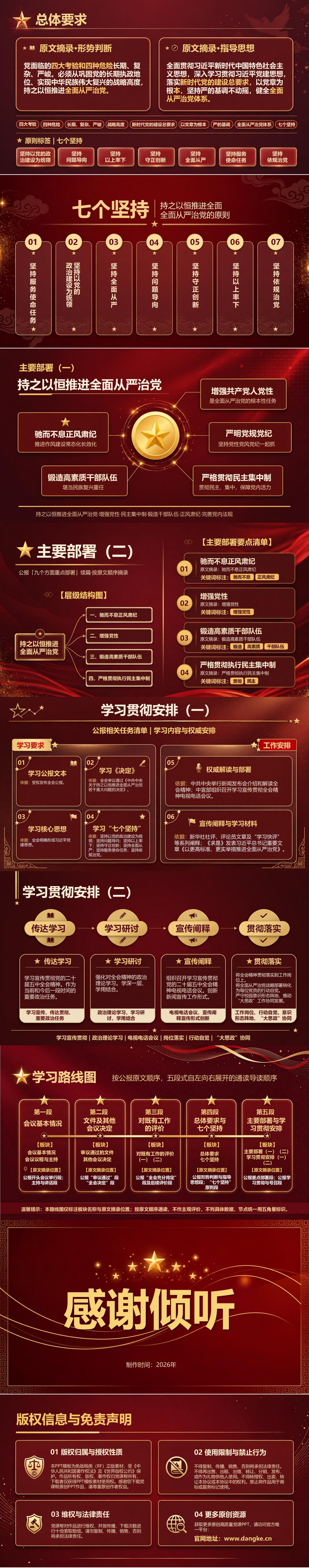 二十届五中全会公报学习PPT：梳理会议成果、总体要求和重点部署｜课件+讲稿内容预览2